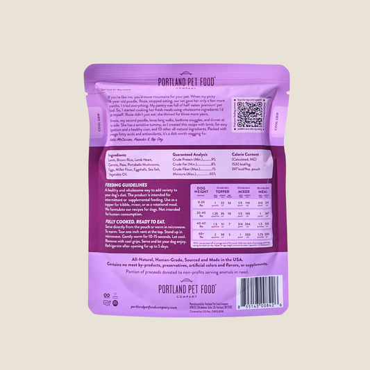 Portland Pet Food Company - Winnie's Lamb N' Rice Homestyle Dog Meal