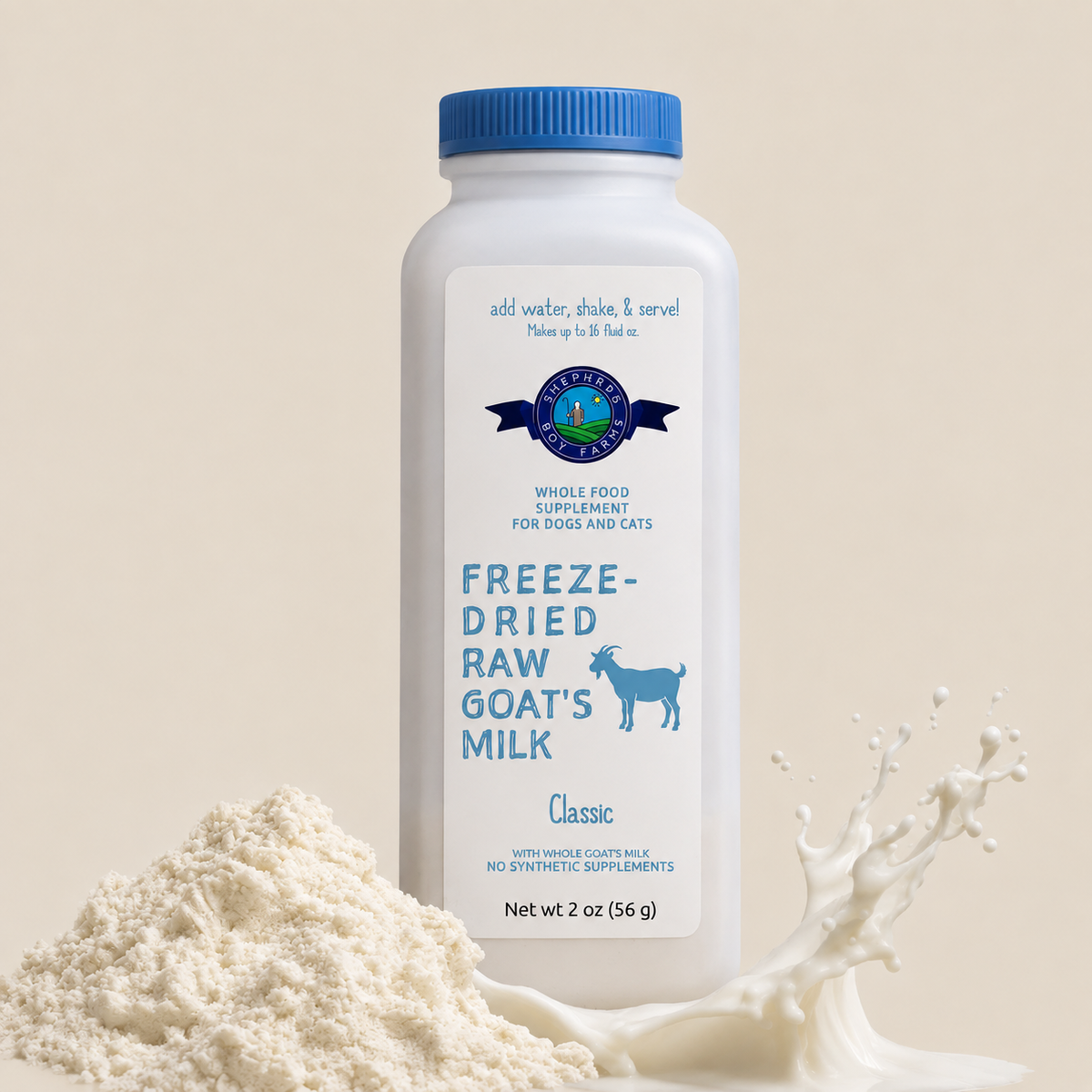 Shepherd Boy Farms - Freeze-Dried Raw Classic Goat Milk Powder for Dogs