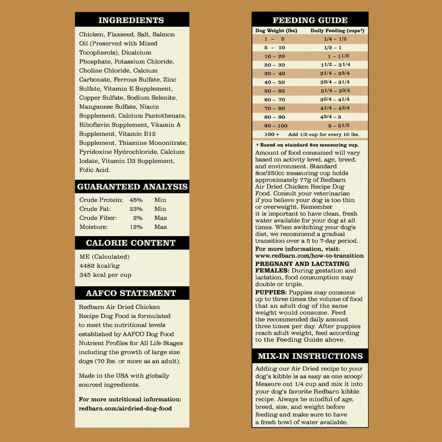 Redbarn Air Dried Chicken Recipe Dog Food