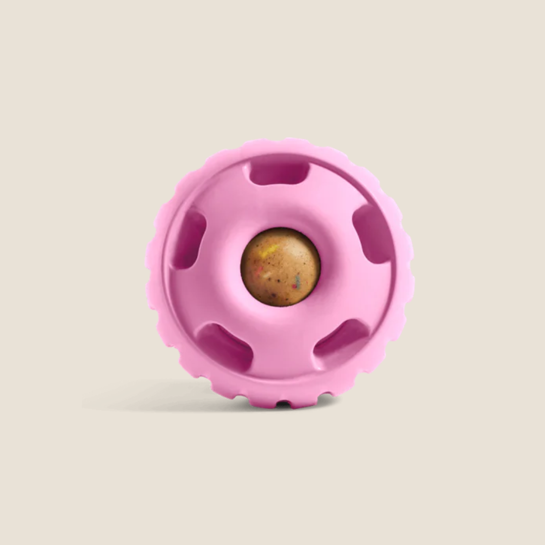 Party Pink Woof Pupsicle interactive dog toy