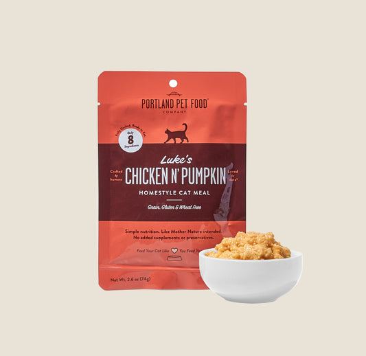 Portland Pet Food Company - Luke's Chicken N' Pumpkin Homestyle Cat Meal
